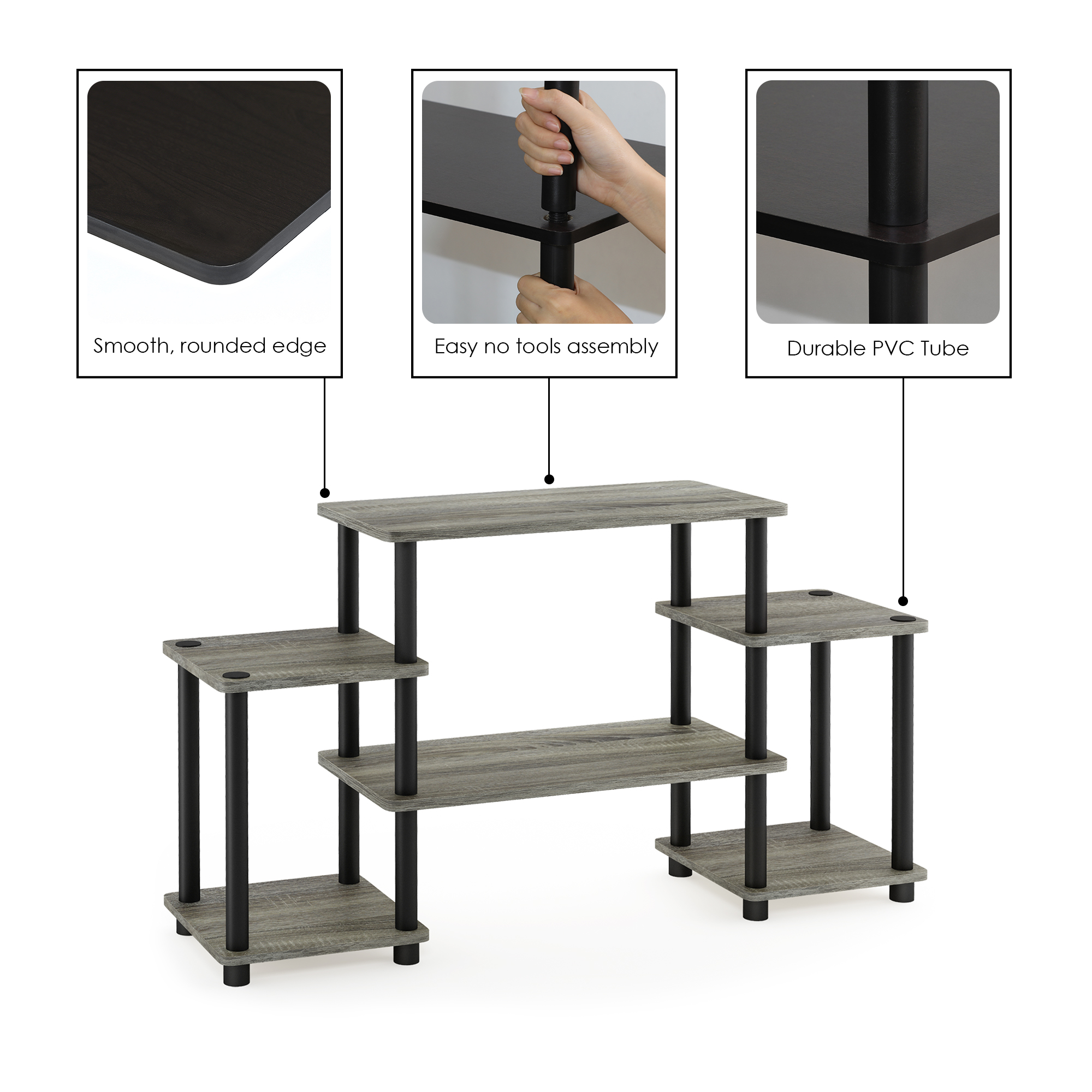Furinno Turn-N-Tube Entertainment Center, Multiple Color Options