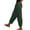 Army Green, variant on Fmbrln Womens Plus Size Wide Leg Pants Summer Casual Drawstring Elastic Waist Solid Color Work Pants Lounge Trousers