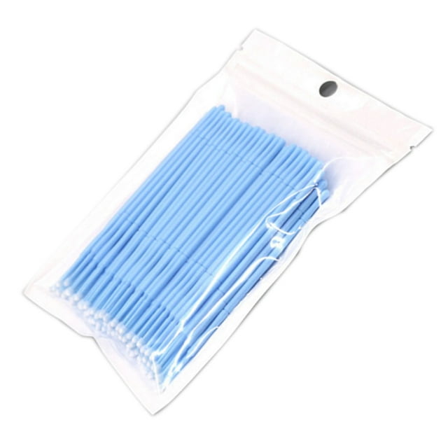serony 100pcs Double Head Disposable Swab Fiber Buds Plastic Sticks Eyebrow Eyelash Make Up Tools