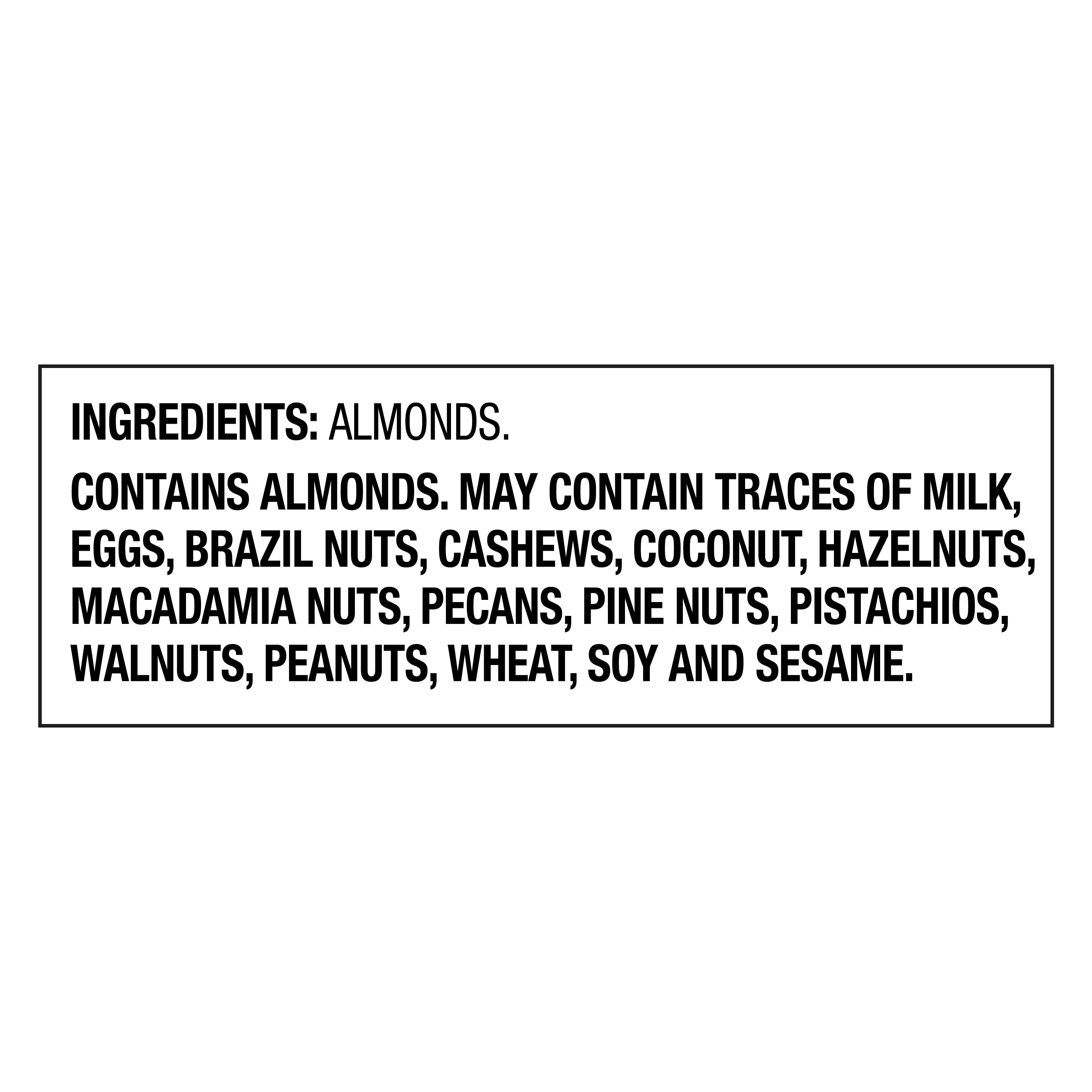 Great Value Whole Natural Almonds, 1 oz, 8 Count