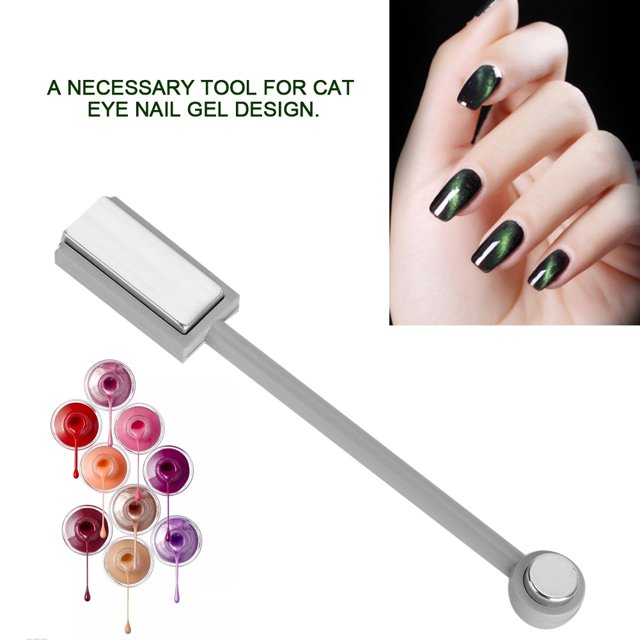Gel de u?as 3D Cat Eye, Varita Magnética de Doble Cabeza Para Herramienta de Manicura de Arte de U?as Mágicas 3D Gel de Ojos de Gato Magnético Ecomeon no