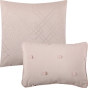 Brielle 5 Piece Microfiber Clip Comforter Set in Blush by Nanshing, King