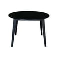 thumbnail image 3 of 42" Round Solid Wood Dual Drop Leaf Table in Black, 3 of 6