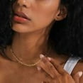 thumbnail image 2 of 2.5mm Paperclip Link Chain Necklace 14K Yellow Gold Plated Silver 925 Italy, 2 of 4