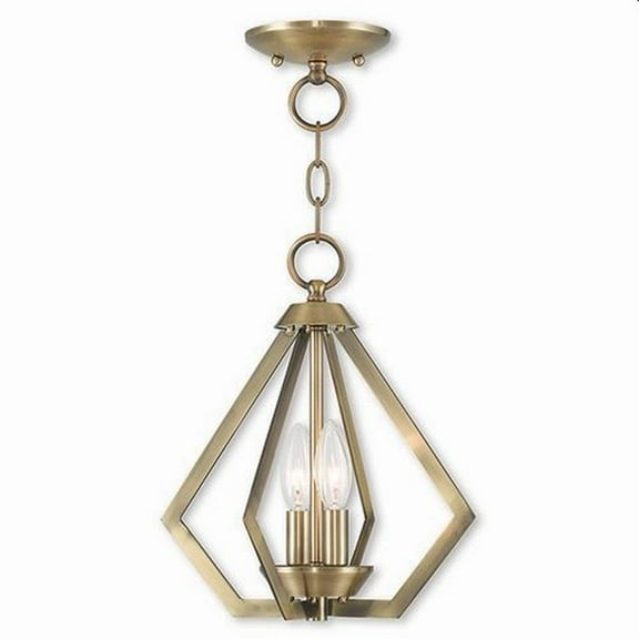 Modern Contemporary Two Light Chandelier-Antique Brass Finish Bailey Street Home 218-Bel-2255816