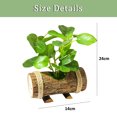 thumbnail image 2 of Macetas de madera creativas, simulación de plantas verdes, bonsáis, artículos para el hogar, pequeños adornos, simulación de plantas, hojas impresas en seda., 2 of 5
