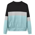 thumbnail image 7 of Sopiago Kids Sweatshirts Girls Casual Crewneck Long Sleeve Cute Pullover Oversized Lightweight Fleece Tops Side Split Light Blue,6-7 Years, 7 of 7
