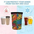 thumbnail image 4 of Set of 3 Packs Reusable Hot And Iced Coffee Cup Sleeve Neoprene Tumbler Sleeve Mola De Panama Mounted(16,24,32oz), 4 of 8