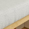 thumbnail image 5 of Bench, Entryway Bench, Shoe Storage Stool with Solid Wood Frame, Soft Loop Yarn Cushion and Modern Design, for Hallway Mudroom, Beige, 5 of 10