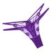 thumbnail image 2 of Worallymy Lencería sexy Mujer Malla T-back Calzoncillos Tangas florales Calzoncillos Panty, Púrpura Worallymy JD735799818, 2 of 6