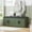 Green, variant on 2-Tier Storage Bench, Shoe Bench with Thickened Padded Seat Cushion, Entryway Bench with 4 Doors, Adjustable Shelf, 13.8" D x 45.3" W x 18.5" H, for Entryway, Living Room, Bedroom, White