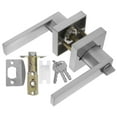 thumbnail image 3 of LOLIPPYY Exterior Door Handle: Aluminum Alloy Door Handle Lock With Key - Square Bedroom Knob Lock For Home Apartment Bathroom Passage And Privacy Use, 3 of 7