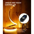 thumbnail image 2 of Spiral LED Table Lamp (Silver), Dimmable Metallic Beside Lamp with Touch Controller, 13 Inch Height & 9w & 3 Color Temperature, Contemporary Decorative Lamp for Home, Living Room & Office, 2 of 6