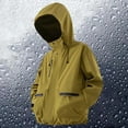 thumbnail image 4 of Rain Jackets for Men Long Sleeve Lightweight Windproof Waterproof Zip Up Hooded Jacket with Pockets Windbreaker Coat, 4 of 8
