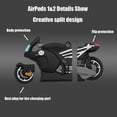 thumbnail image 2 of Unique Case Compatible with AirPods 1&2 ,Creative Fun 3D Cartoon Motociclo Design AirPods Cover Case Cool Skin Soft Rubber Shockproof Protective Case (AirPods 1&2, Black), 2 of 14