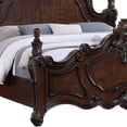 thumbnail image 4 of Benjara Frank King Size Bed, Carved Details, Finial Posts, Cherry Brown Solid Wood, 4 of 5