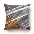 thumbnail image 1 of Funda de Almohada ABPHQTO Líneas Artísticas Abstractas Blanco y Naranja 45x45 cm, 1 of 1