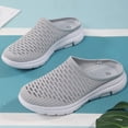 thumbnail image 5 of AJGRHE Women's Casual Shoes Casual On Sneakers Breathable Mesh Toe Cover Summer Walking Shoes Soft Sole Outdoor Loafers Grey 37, 5 of 9
