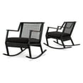 thumbnail image 2 of Real Flame Calvin Outdoor Rocking Chairs Black - Set of Two, 2 of 10