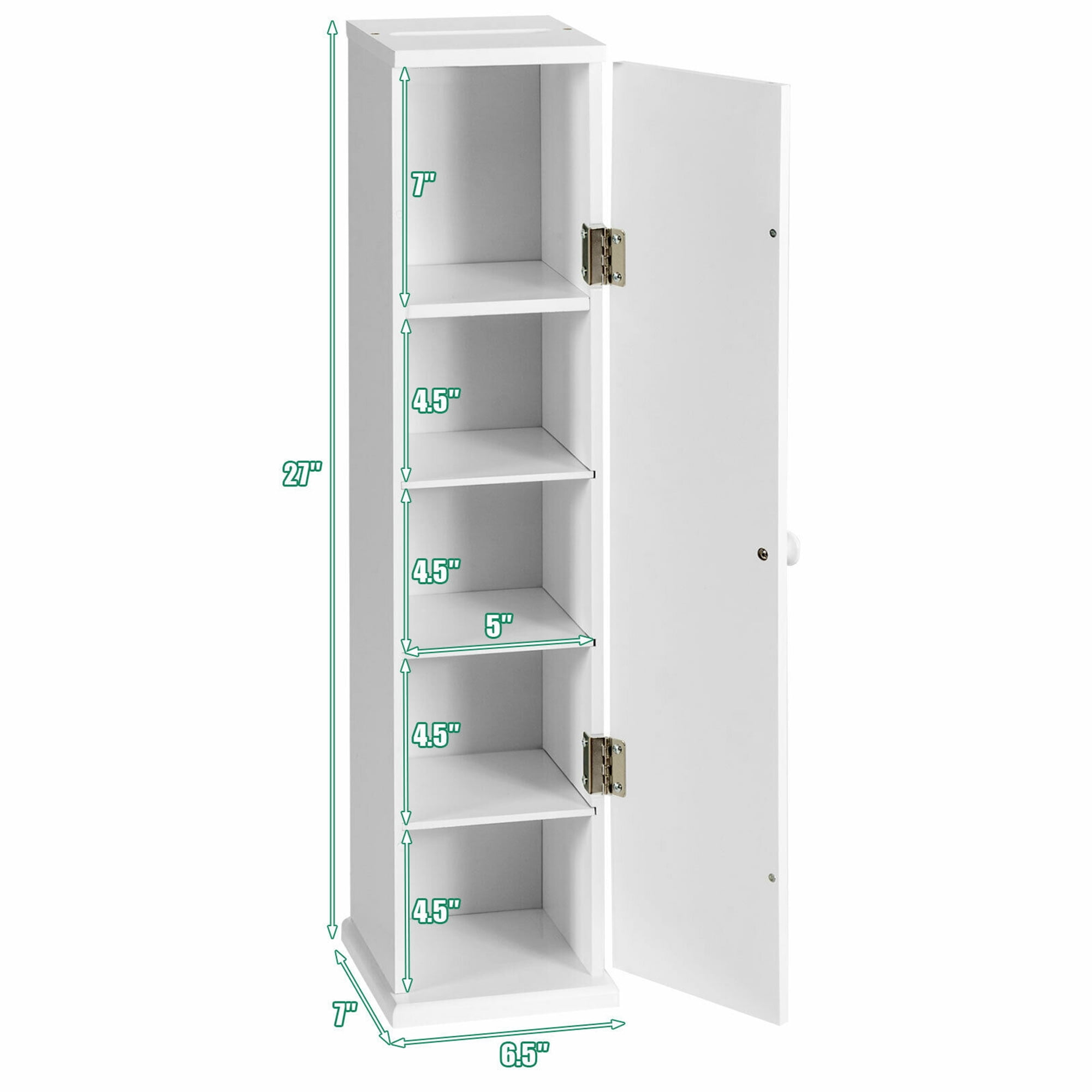 Giantex Small Bathroom Storage Cabinet, Free Standing Toilet Paper Holder, Storage Organizers Stand for Small Space & Corner