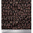 thumbnail image 1 of Soimoi Black Cotton Voile Fabric Floral Alphabet Text Print Sewing Fabric Yard 42 Inch Wide, 1 of 3