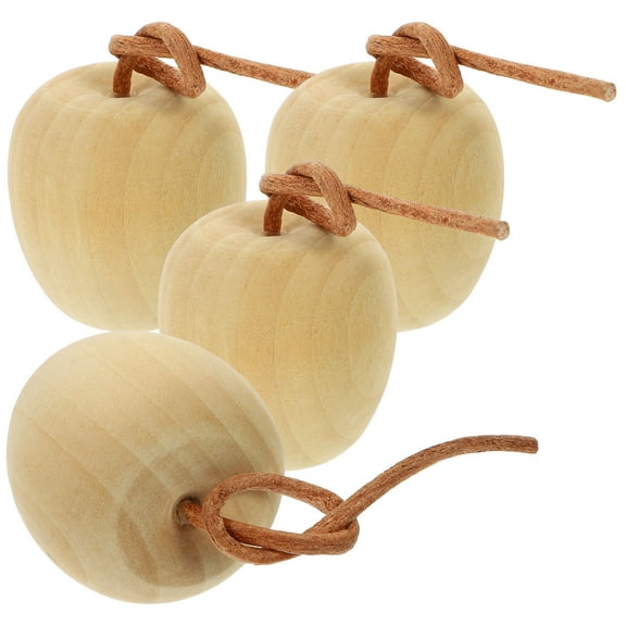 LEORX 4Pcs Realistic Artificial Fruit Wood Table Decoration for Home Decor