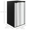 thumbnail image 3 of HOMCOM Mini Fridge with Freezer Thermostat Reversible Door for Bedroom, 3 of 10