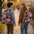 thumbnail image 2 of Yspwyqan Boys Backpack for School, 17 Inch Laptop Backpack, 600D Durable Polyester Bookbag with Front Pocket, Red Camo Cartoon Dino Lightweight Purse for Primary Elementary, 2 of 7