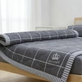 thumbnail image 6 of AuroraX Washed Cotton Summer Quilt Cooling Summer Quilt Machine Washable Twin Size Hypoallergenic Soft All Season Lightweight Quilt Gray, 6 of 6