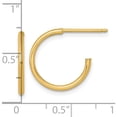 thumbnail image 3 of 14K Yellow Gold Classic, Heirloom 16 Mm Polished 1.5 X 16Mm Solid C-Hoop Post Earrings, 3 of 3