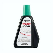 Green Self-Inking Stamp Ink, Trodat 2oz Drip Spout Bottle