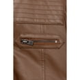 thumbnail image 6 of X RAY JEANS  Boy's Lined PU Jacket With Knit Hood, Tan, L, 6 of 11