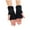 Black, variant on qolati Knit Arm Warmers Faux Furs Fingerless Gloves for Women Hand Warmers Glove Winter Wrist Warmers with Thumb Hole