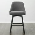 thumbnail image 4 of CHITA Upholstered Counter Height Swivel Barstool with Back Set of 2, 4 of 6