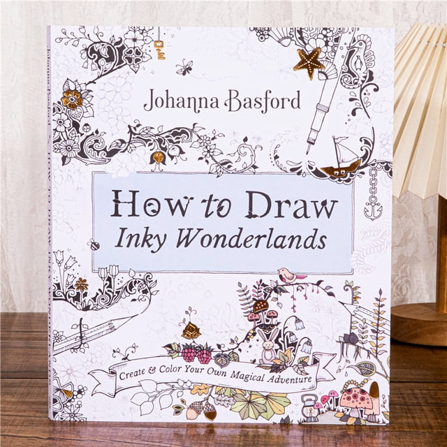 Coloring book for adults to relax and color with English version Wonderlands