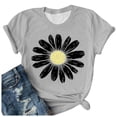 thumbnail image 4 of Trendfront Womens Cute Daisy Floral T-Shirts Crewneck Short Sleeve Regular Fit Graphic Tunics Vintage Casual Summer Tee for Women, 4 of 4
