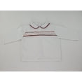 thumbnail image 3 of Boys Set, Hand Smocked Red and White Long Sleeve Set, 3 of 10