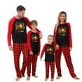 thumbnail image 6 of HAPPY NEW YEAR 2026 Christmas Family Matching Pajamas Christmas Pjs Holiday Nightwear Sleepwear Sets Long Sleeve Red and Black Plaid Pants Pjs, 6 of 8