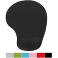 thumbnail image 2 of Office Mousepad with Gel Wrist Support - Ergonomic Gaming Desktop Mouse Pad Wrist Rest - Design Gamepad Mat Rubber Base for Laptop Computer -Silicone Non-Slip Special-Textured Surface (Black), 2 of 7