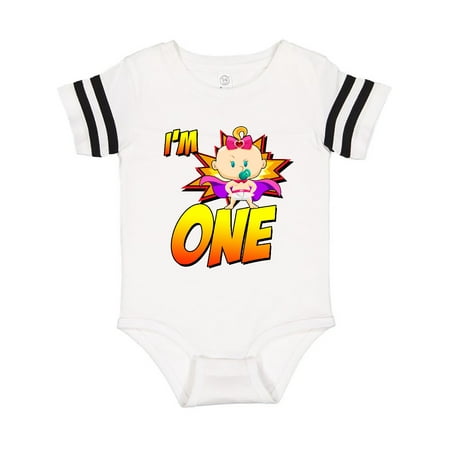 

Inktastic I m One Superhero Girl Gift Baby Girl Bodysuit