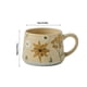thumbnail image 2 of Taza de café de cerámica con diseño de flores, capacidad de 355 ml, juego de 1 for oficina, pareja, pareja, 2 of 6