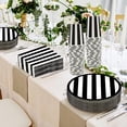 thumbnail image 3 of Suministros de Fiesta Serve25 Blanco y Negro Platos de Papel Rayados 175 Piezas, 3 of 7