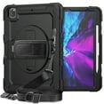 thumbnail image 2 of Dteck Screen Protector Case for iPad Pro 5th Generation 12.9-inch 2021,Shockproof Rubber Armor 3-Layer Protection Case Hybrid Stand Cover with Adjustable Shoulder/Hand Strap,Black, 2 of 7