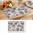 thumbnail image 6 of Farmhouse Flowers Placemats Set of 12 Botanical Purple Blue Floral Plants Place Mats Indoor Wipeable Table Mats Washable Cloth Dining Table Placemats for Kitchen Holiday Party Home Decor 13x19 Inch, 6 of 9