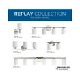 thumbnail image 3 of Replay Collection Six-Light Traditional Polished Nickel Etched White Glass Bath Vanity Light, 3 of 10
