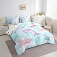 thumbnail image 3 of Manfei Cartoon Dolphin 7-Piece Twin Bedding Sets,Kawaii Animal Bedding Comforter Set,Ocean Theme Breathable Sheet Sets,Super Cozy Marine Room Decor,Reversible, 3 of 7