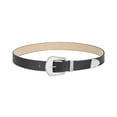 thumbnail image 2 of Steve Madden Western-Buckle Belt, Black/Silver, Small, 2 of 3