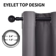 thumbnail image 4 of FLASHLUMI 2 Panels 52" x 72" Outdoor Waterproof Curtains, Grommet Blackout Privacy Drapes for Patio, Porch, Gazebo, Dark Gray, 4 of 8