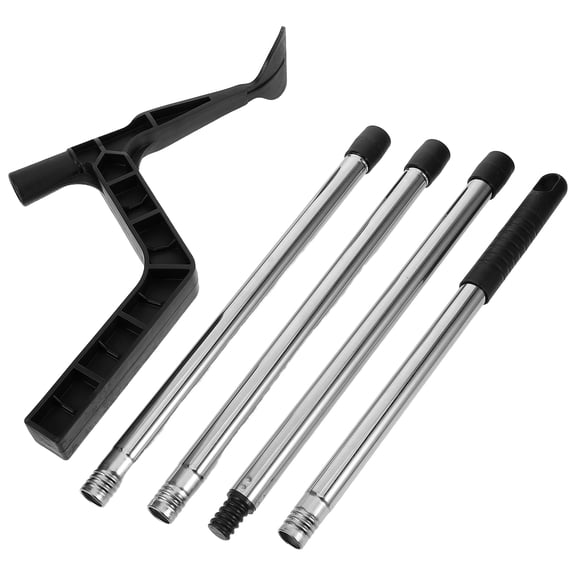 CTIRCHIU 1Set Multifunctional Gutter Cleaning Scoop with Pole for Roof Leaf Removal Durable Outdoor Tool
