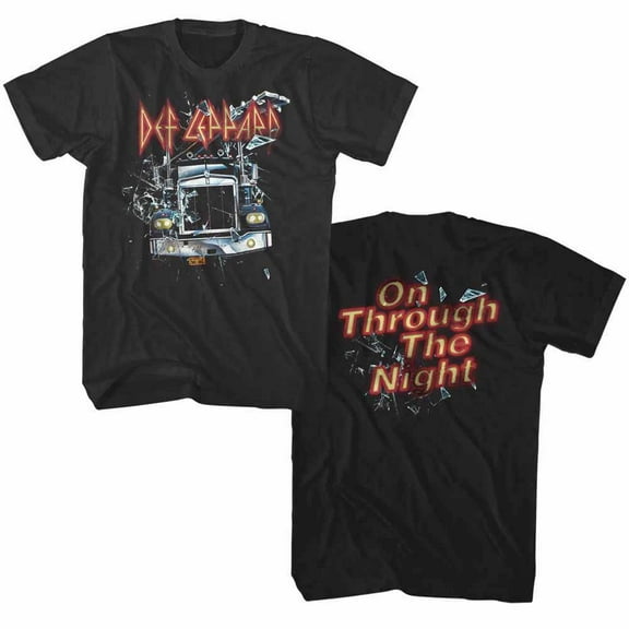 Def Leppard On Through the Night Men's T Shirt (Black, Big&Tall2XLT)